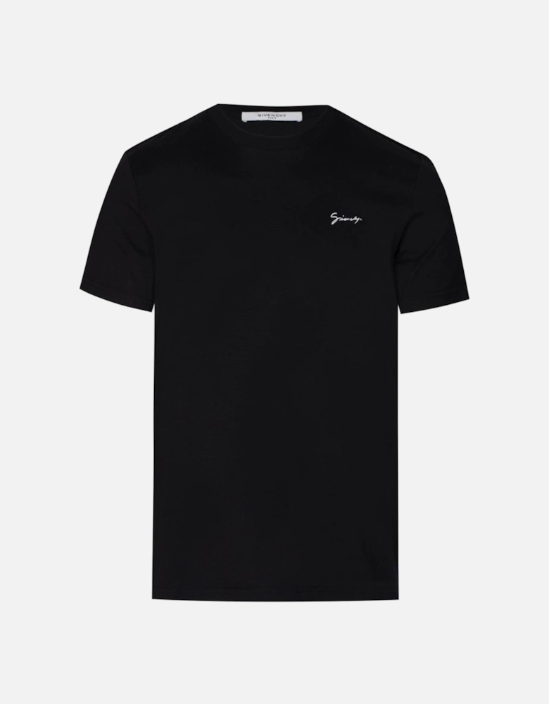 Embroidered Signature Chest Logo T-Shirt