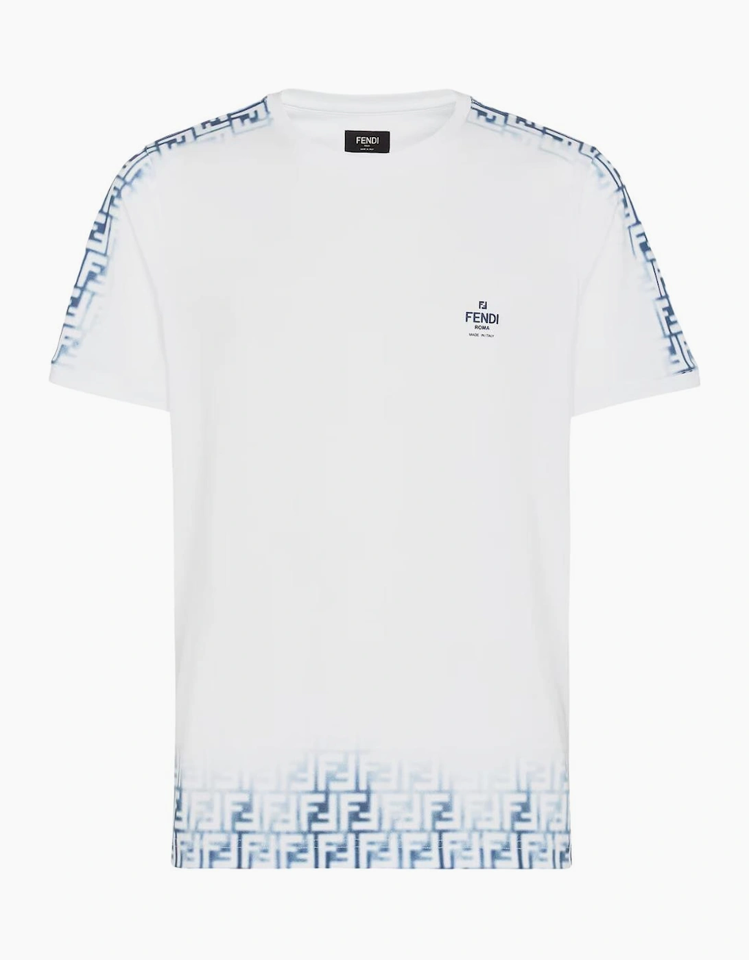 Fendi Men's Fendi FF Monogram Faded Print Avio T-Shirt - White