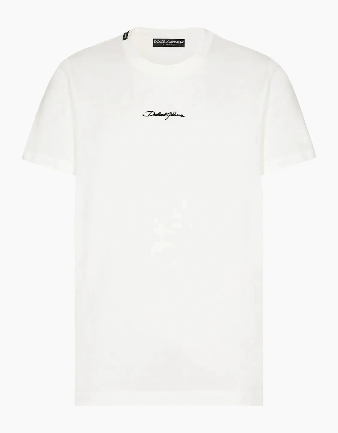 Dolce & Gabbana Men's Dolce & Gabbana Signature Logo Patch T-Shirt White