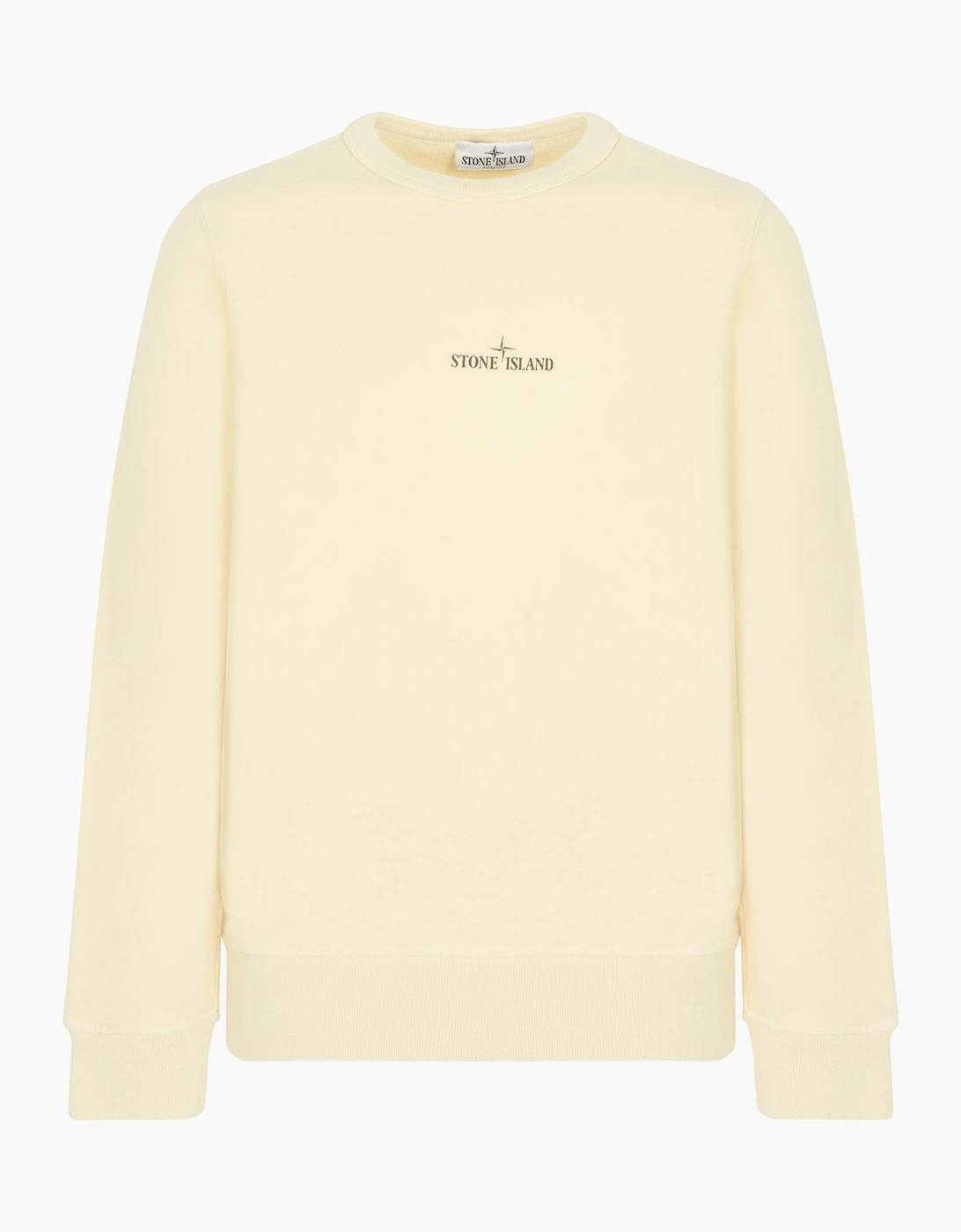 Stone Island Boy's Kids S0268 Branded Sweatshirt Ivory - Cream - Size: 8 years