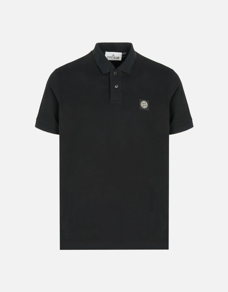 S0017 Compass Patch Polo Black