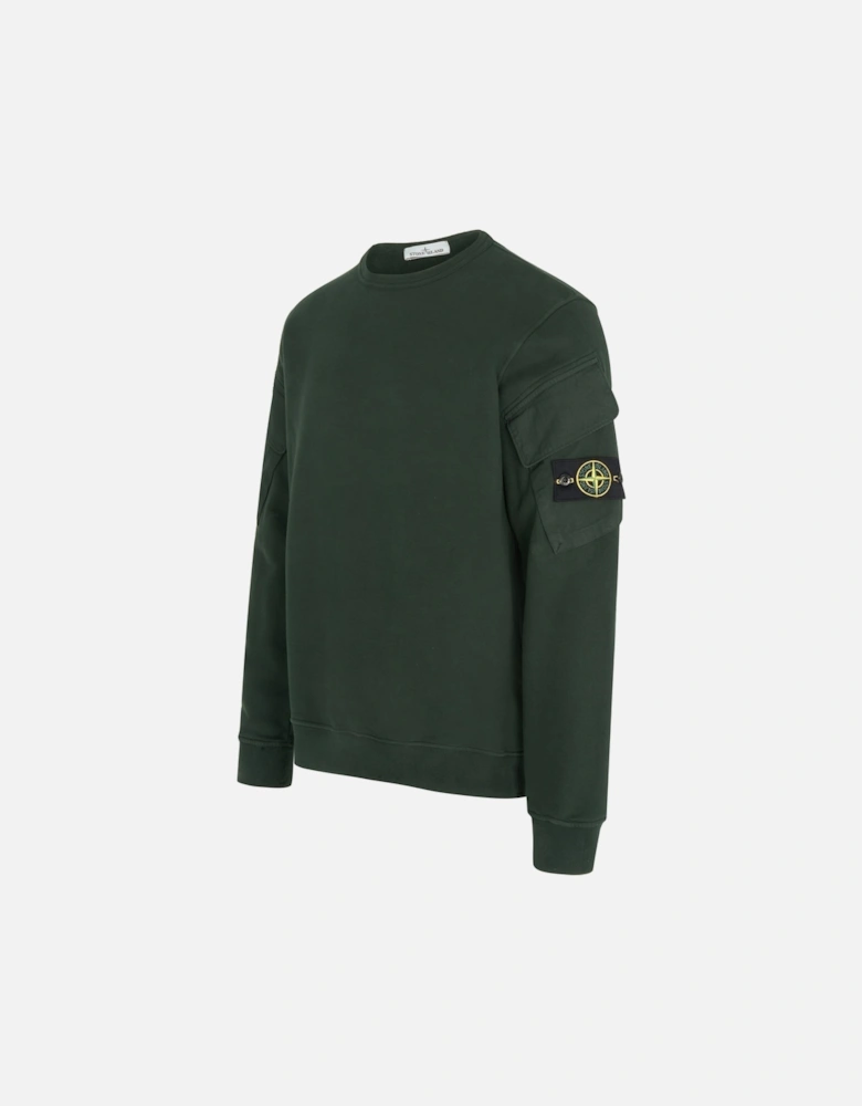 S0A20 Sleeve Pocket Sweatshirt Green