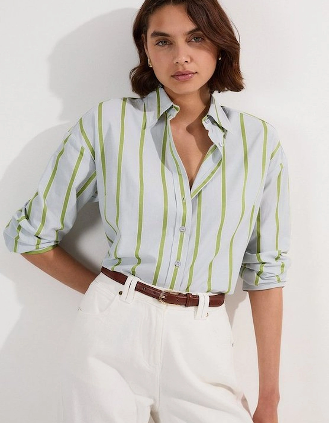 Stripe Cotton Oversize Tailored Essential Shirt, 2 of 1