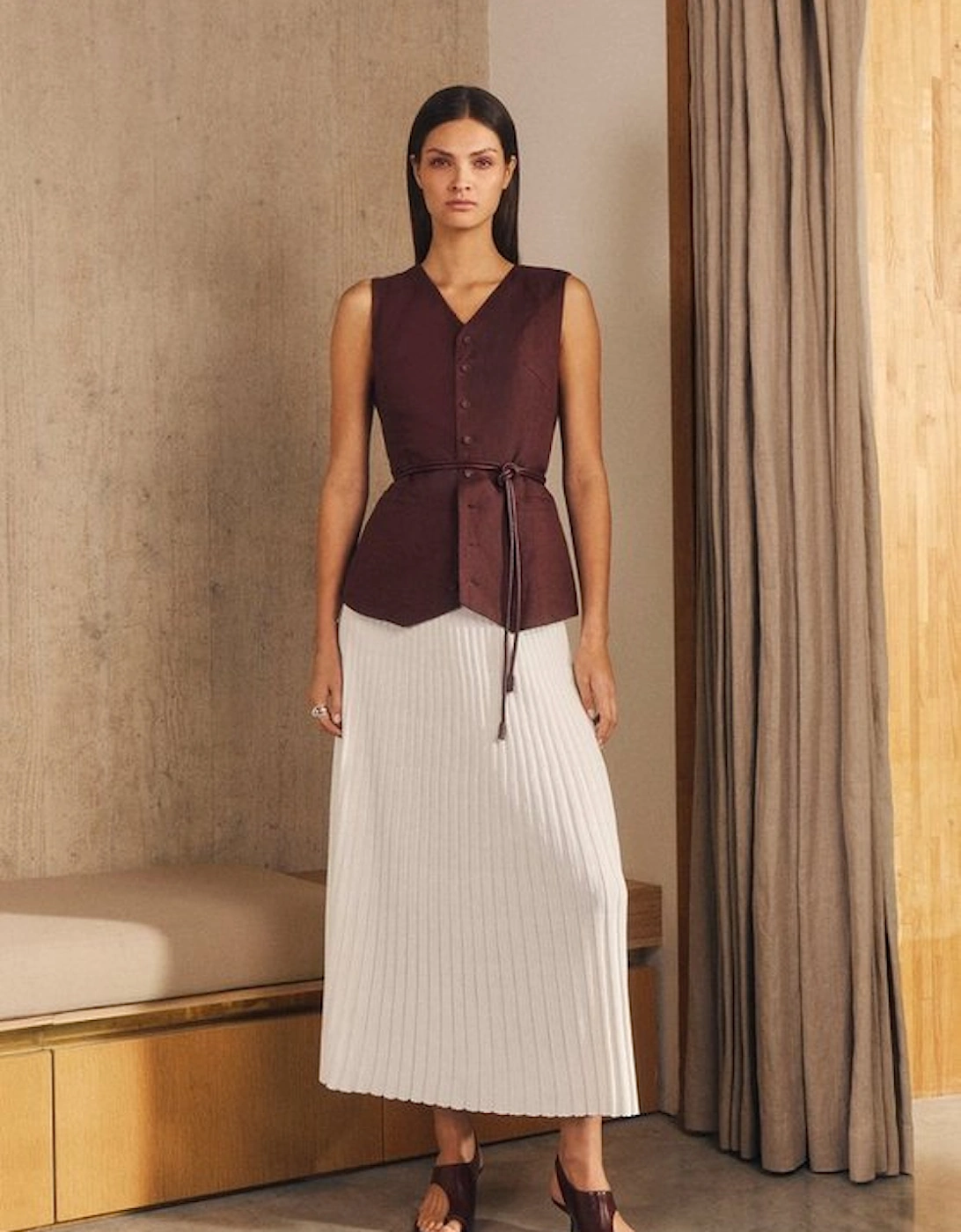 Pleated Rib Knitted Skirt, 2 of 1