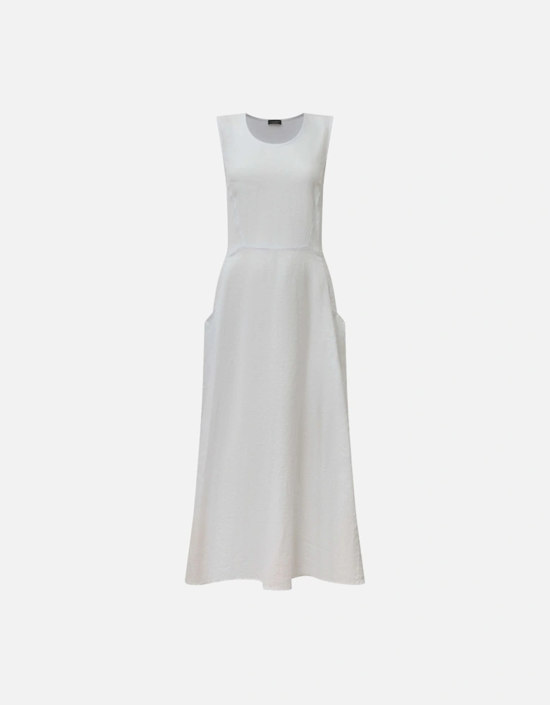 Linen White Midi Dress - VIP