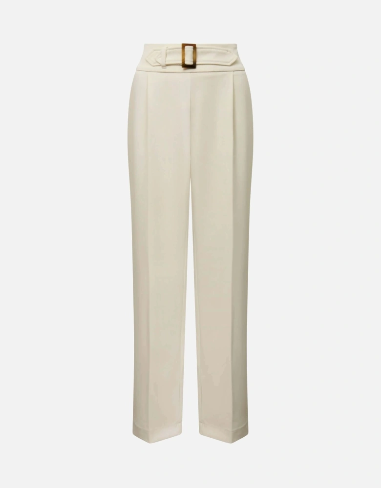 Buckle Waist Cream Trousers - VIP