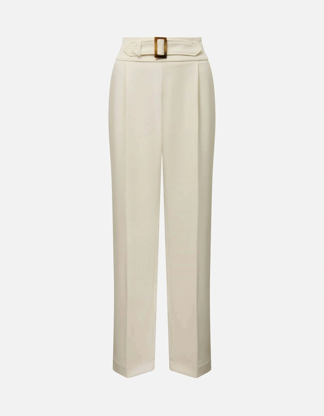 Buckle Waist Cream Trousers - VIP