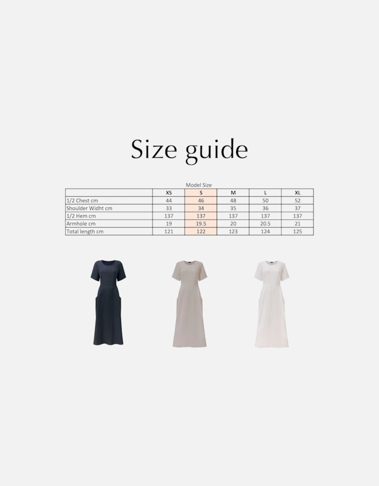Linen Taupe Pocket Midi Dress - VIP