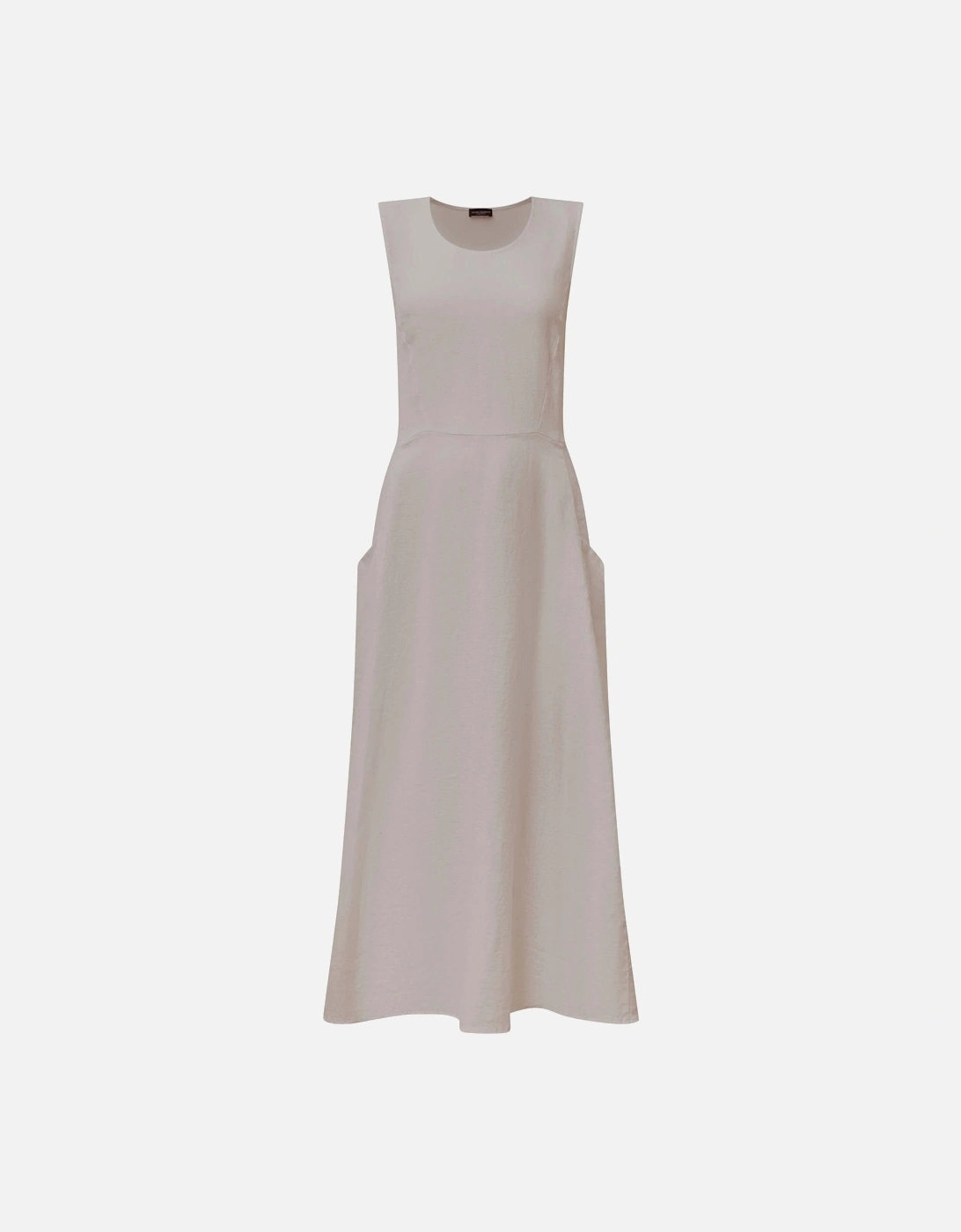 Linen Taupe Midi Dress - VIP