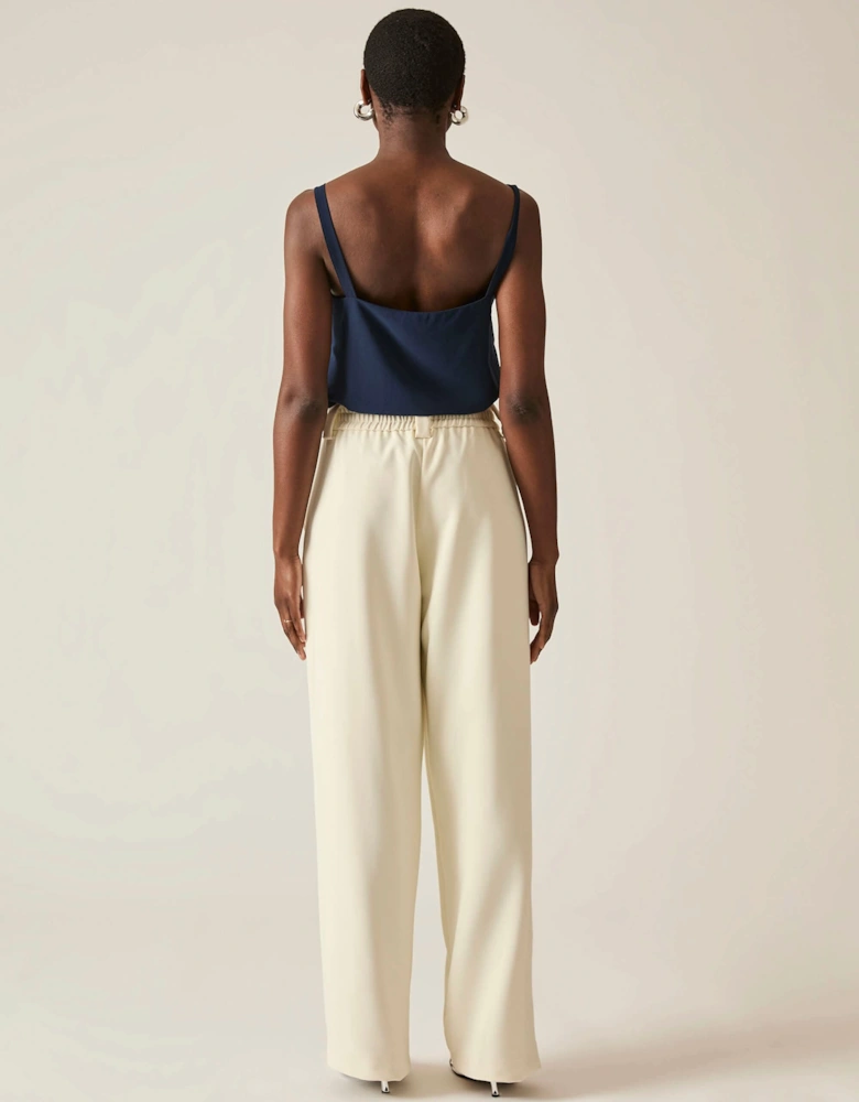 Button Cream Trousers - VIP