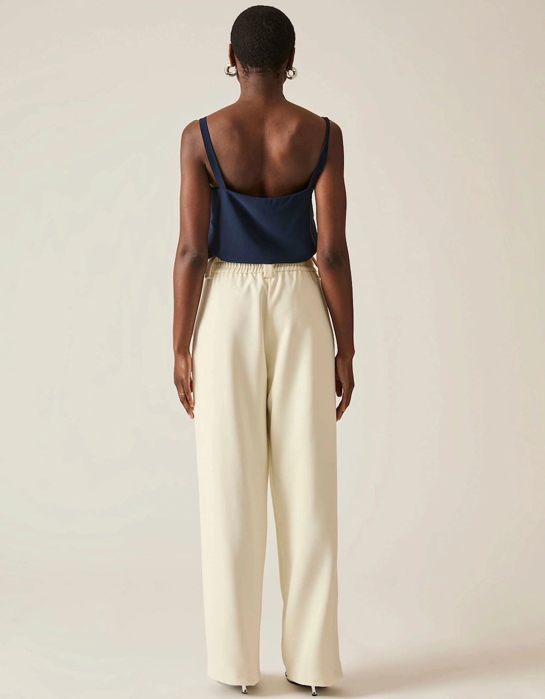 Button Cream Trousers - VIP