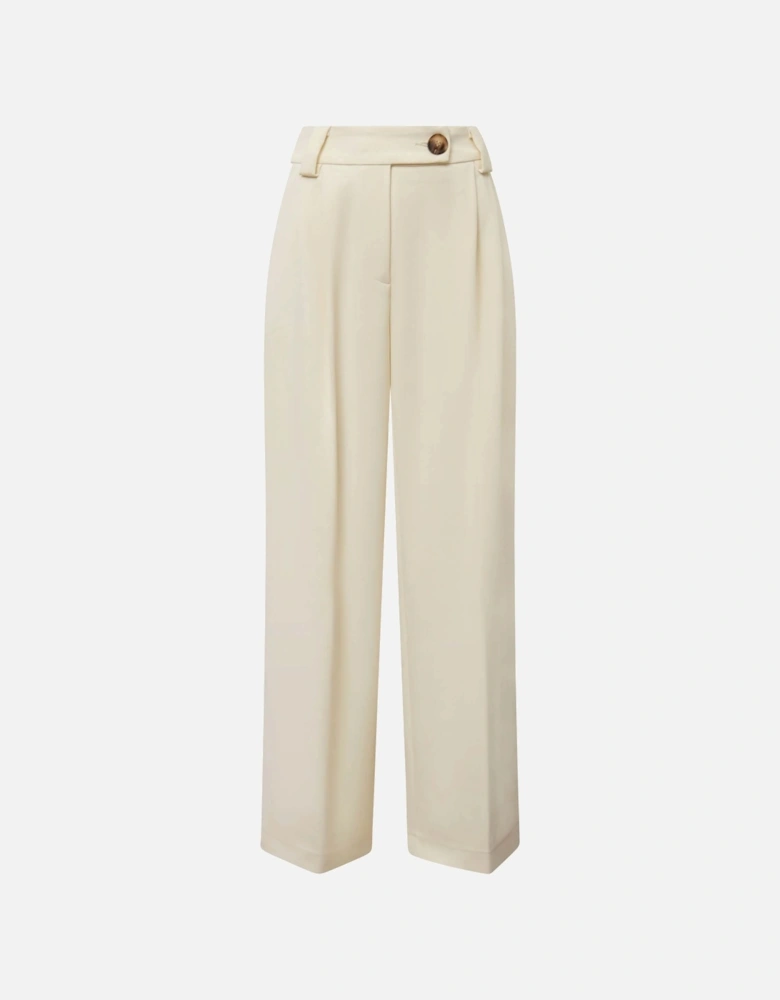 Button Cream Trousers - VIP