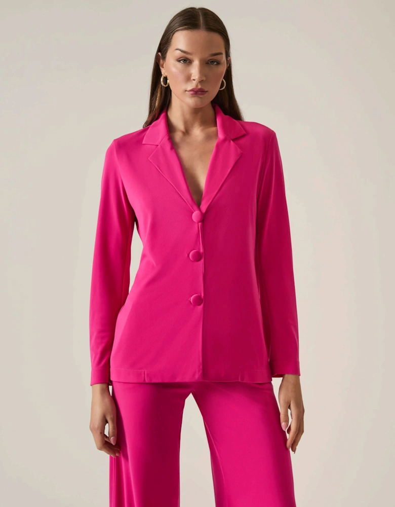 Button Fuchsia Blazer - VIP