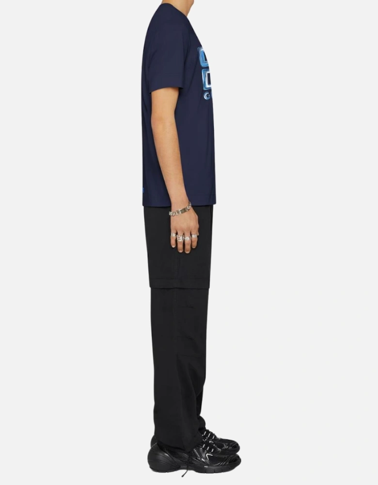 4G Logo Sketch Navy T-Shirt