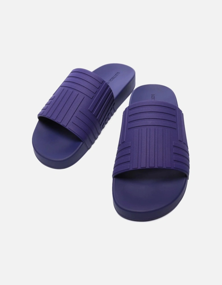 Intrecciato Rubber Slides Viola Purple