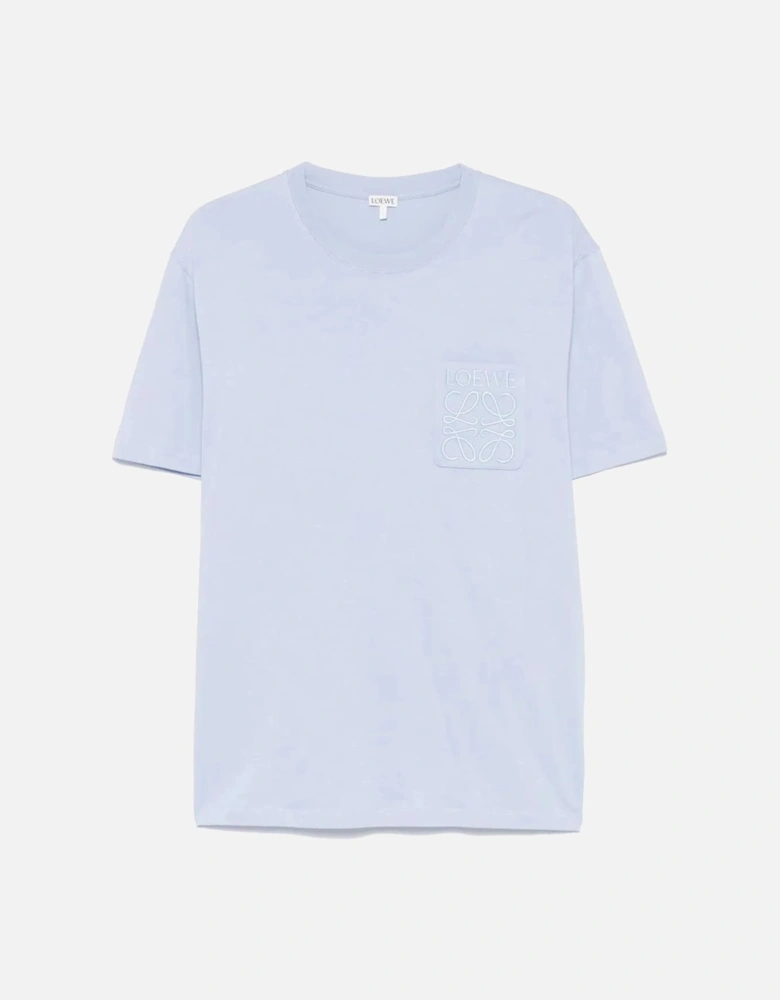 Anagaram Pocket Embroidery T-Shirt Blue