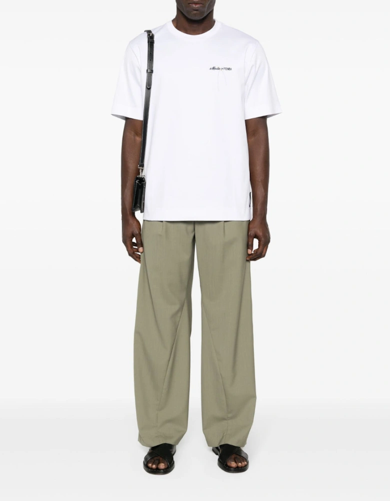 Made In T-Shirt Embroidered White