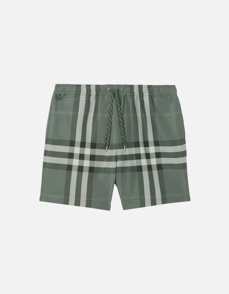 Martin Check Swim Shorts Dark Green