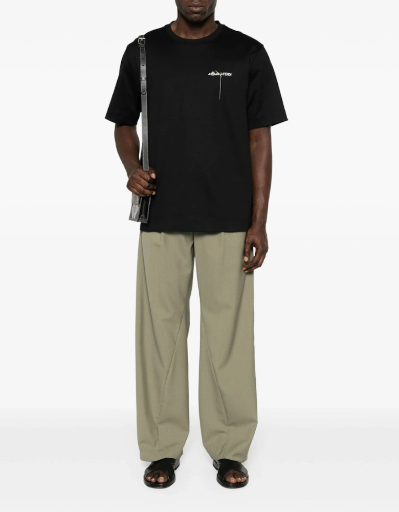 Made In T-Shirt Embroidered Black