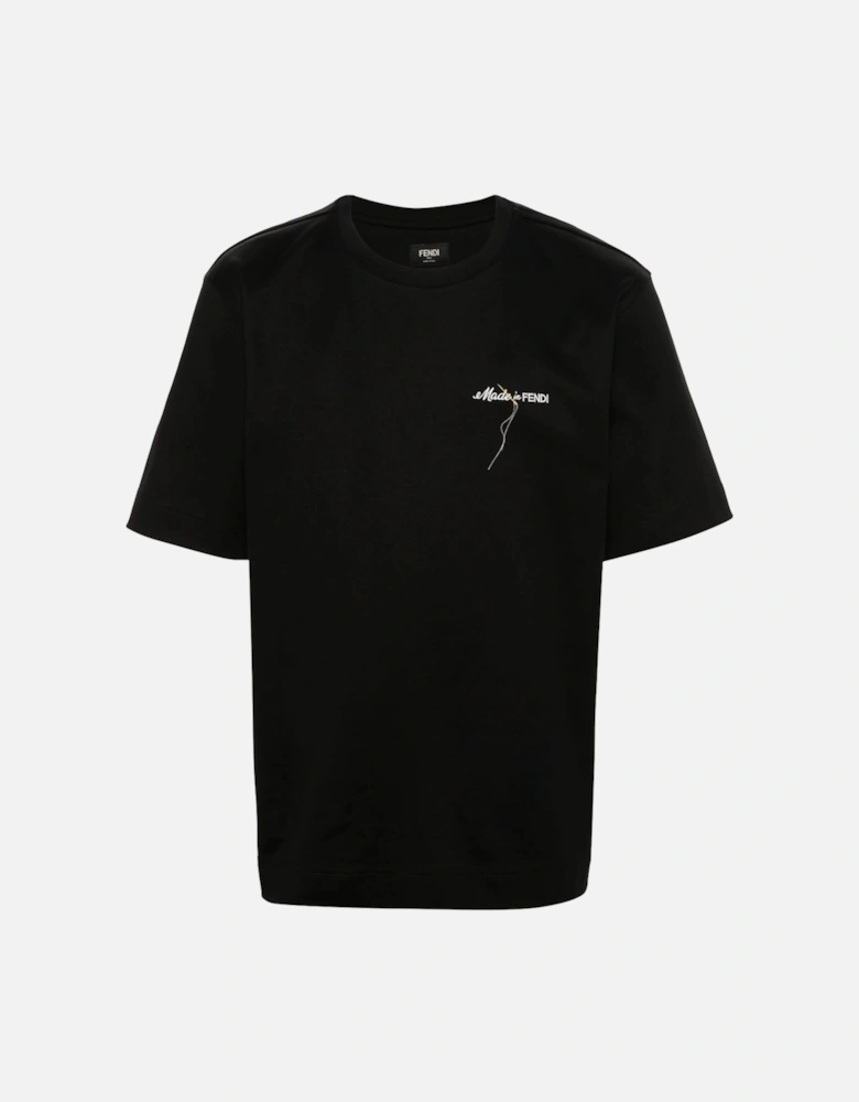 Made In T-Shirt Embroidered Black