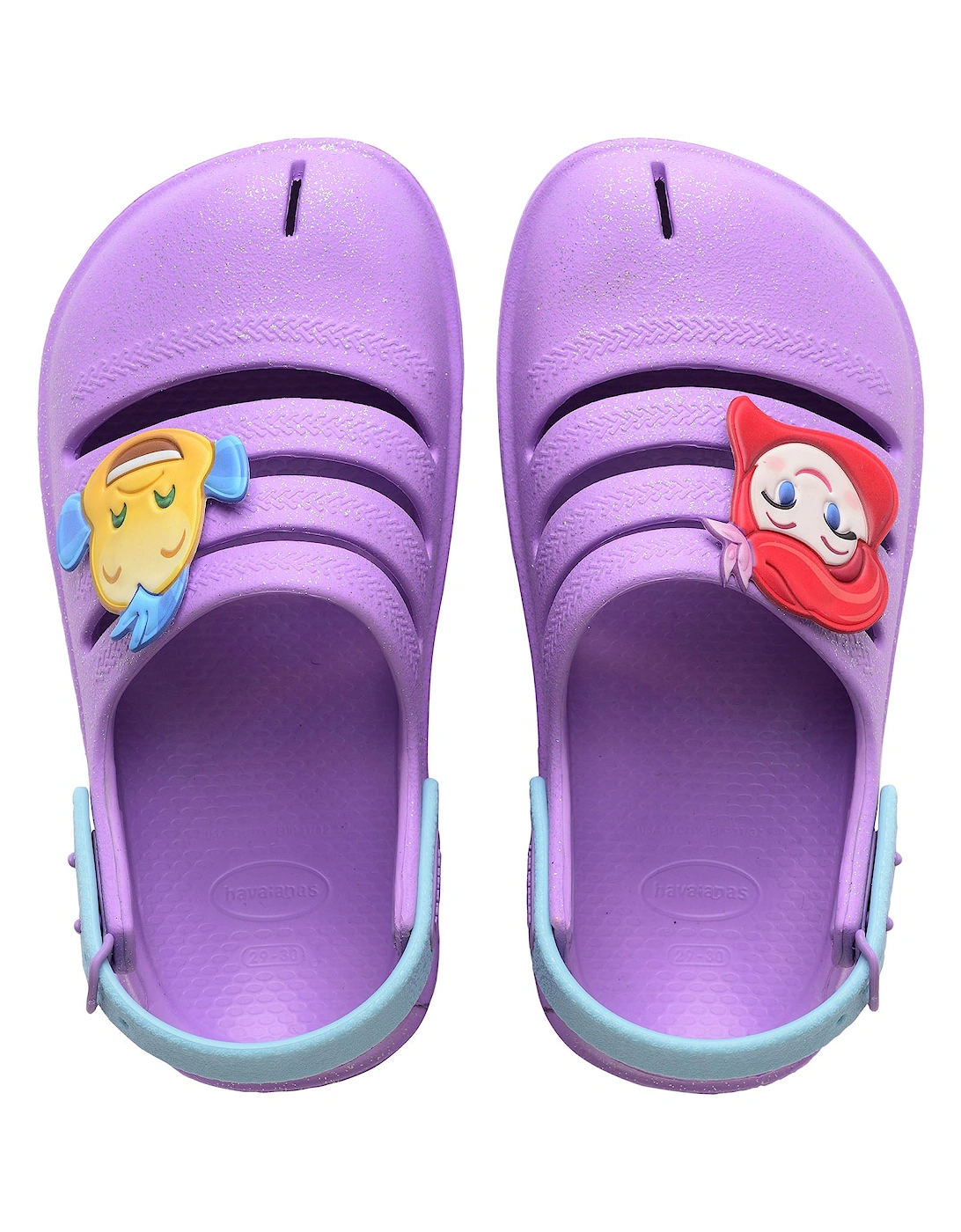Boy's Havaianas Kids Childrens Princess Rubber Clogs Shoes - Purple - Size: 1 - 2 uk
