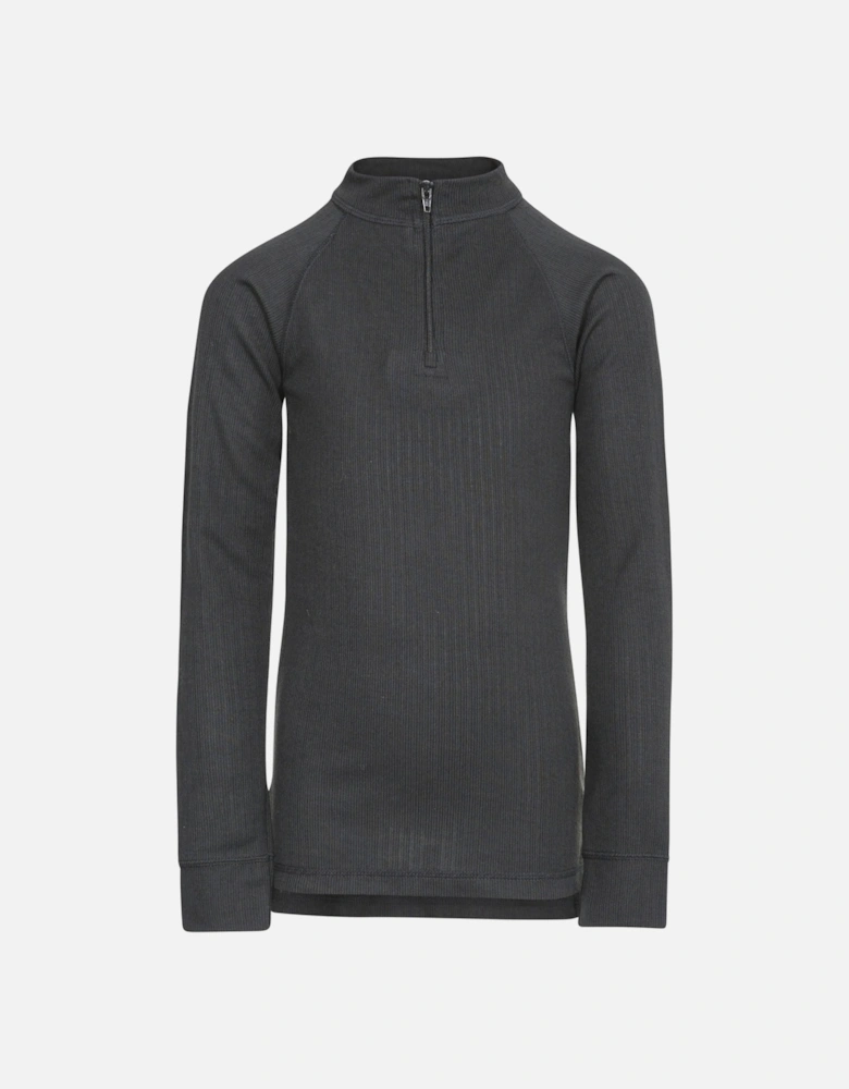 Kids Wise 360 Half Zip Pullover Thermal Top - Black