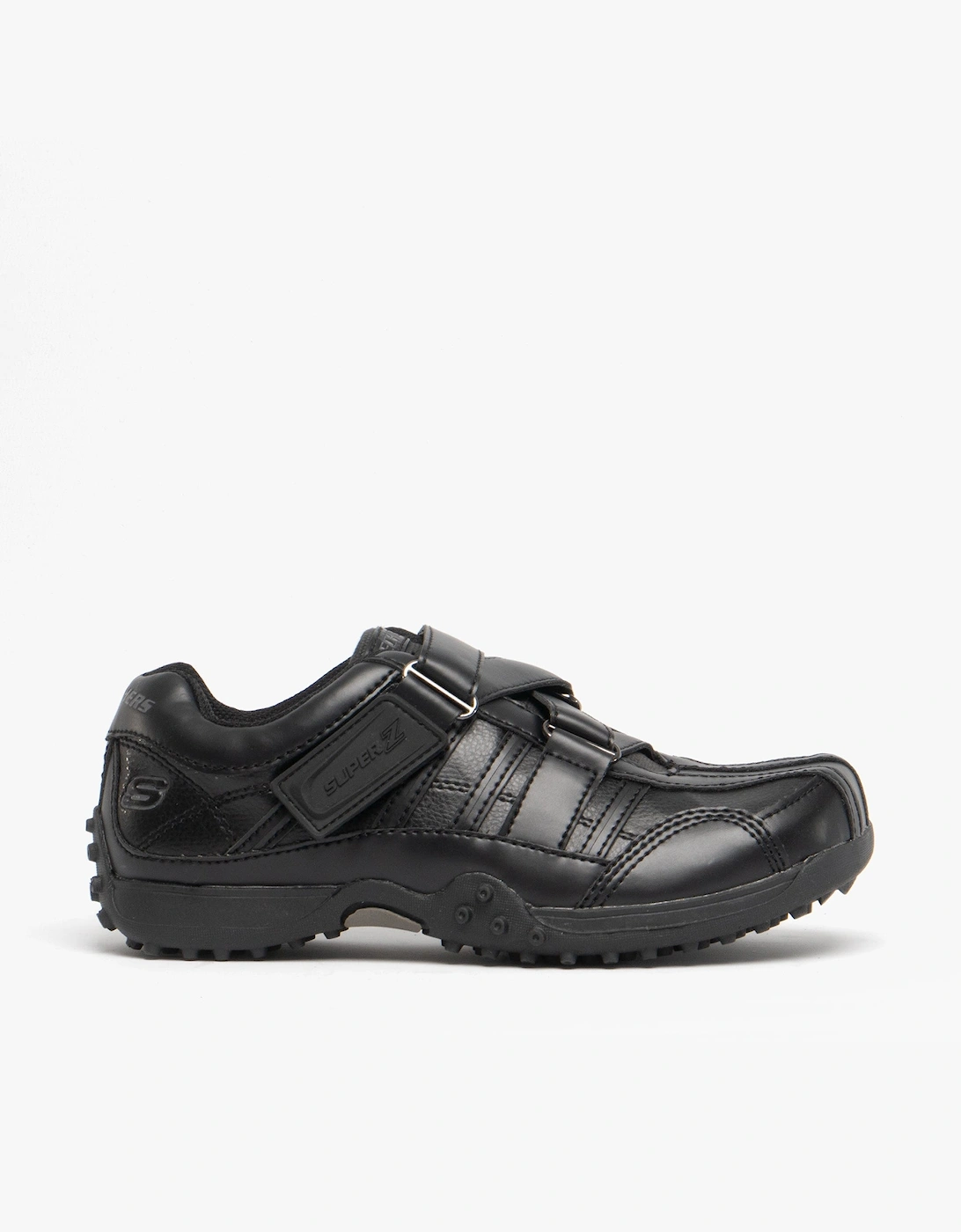 91664L/BBK URBANTRACK II RAGE Boys Touch Fasten School Shoes Black, 8 of 7