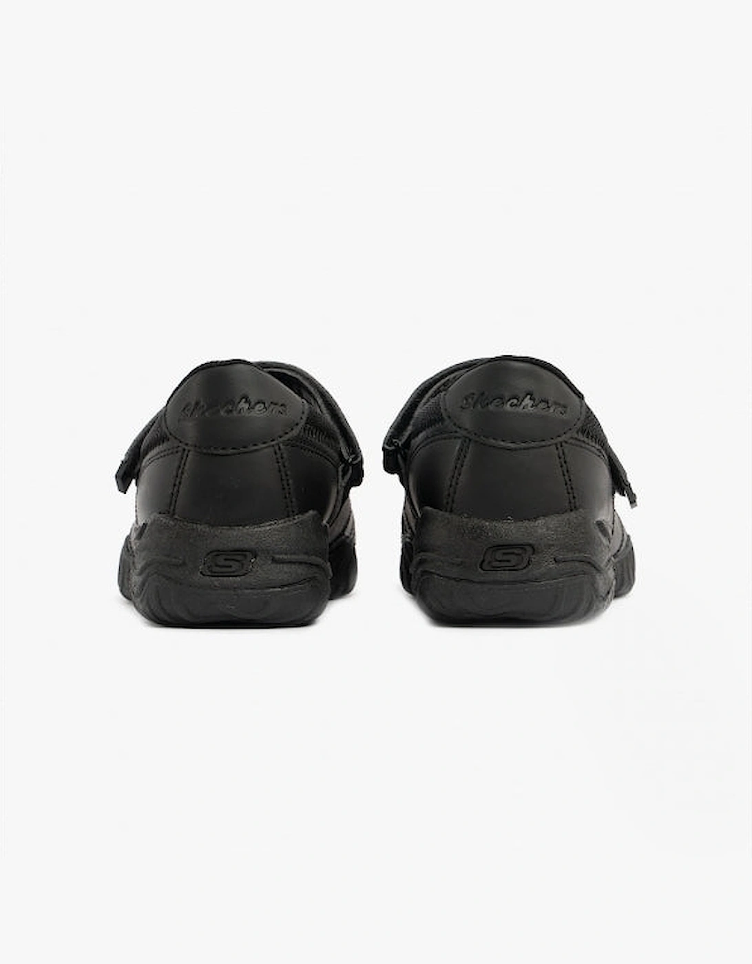 81264L/BLK VELOCITY POUTY Girls Leather School Shoes Black