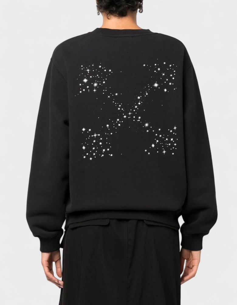 Bling Stars Arrow Regular Crewneck Black