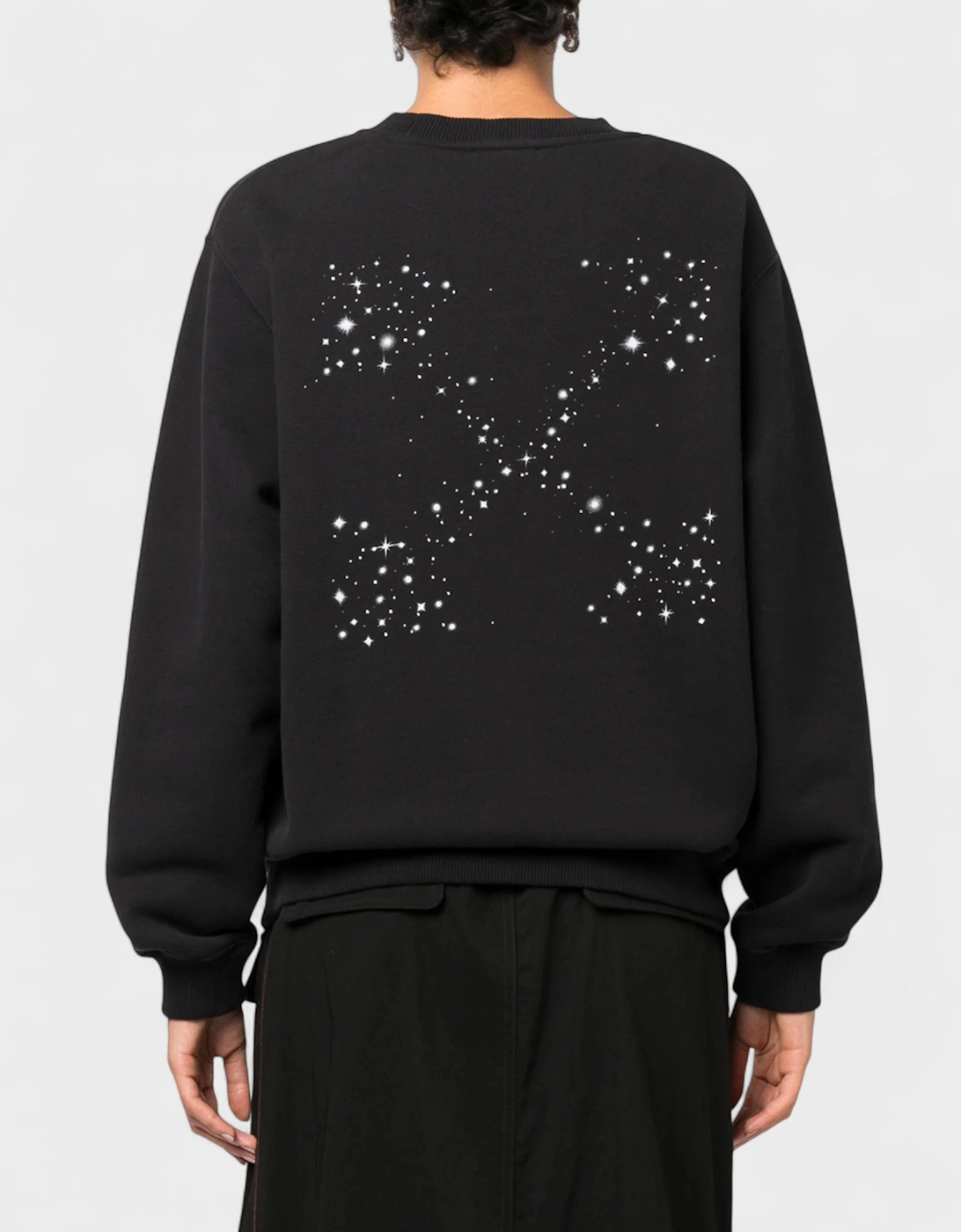 Bling Stars Arrow Regular Crewneck Black