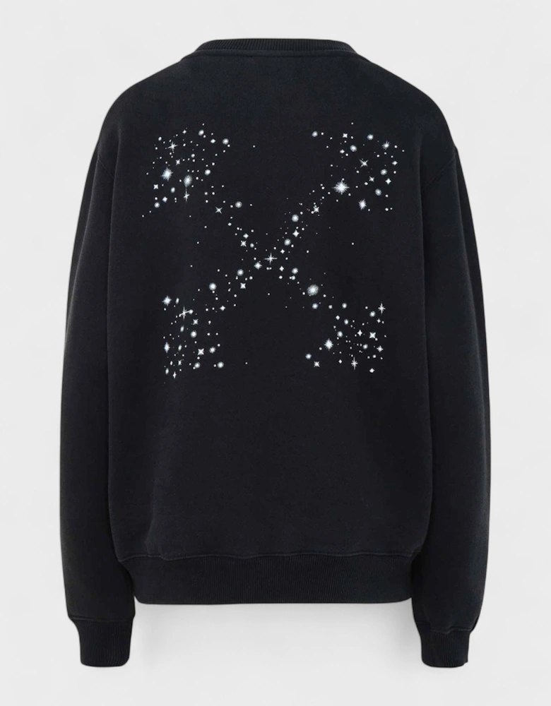 Bling Stars Arrow Regular Crewneck Black