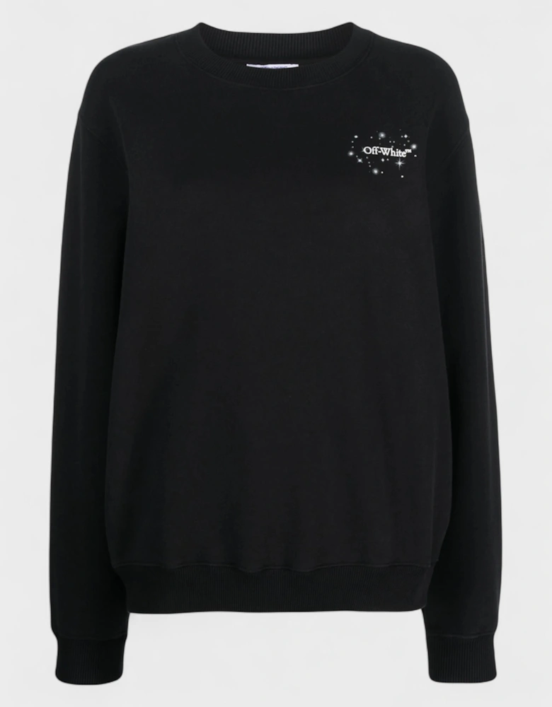 Bling Stars Arrow Regular Crewneck Black