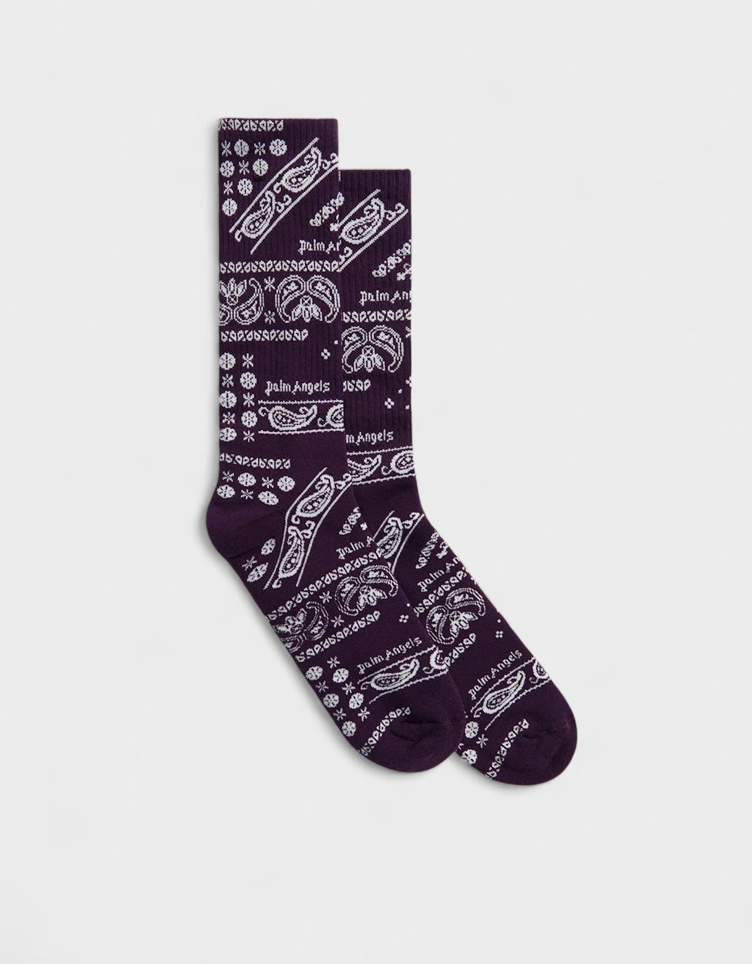 Bandana Socks Purple Off White, 3 of 2