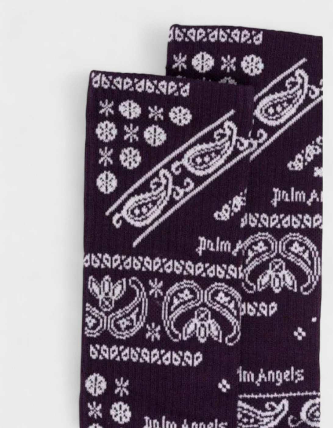 Bandana Socks Purple Off White