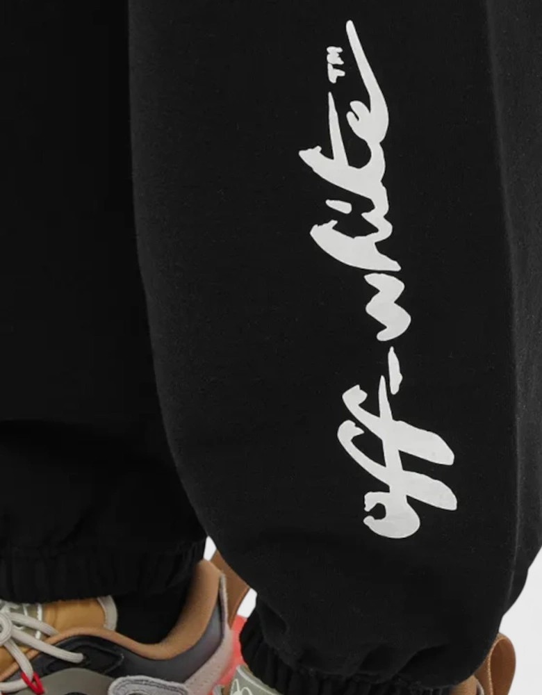 Painter Logo Cuffed Sweatpants Black