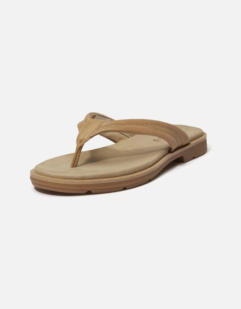 Calista Bay Thong Sandal - Medium Beige Full Grain