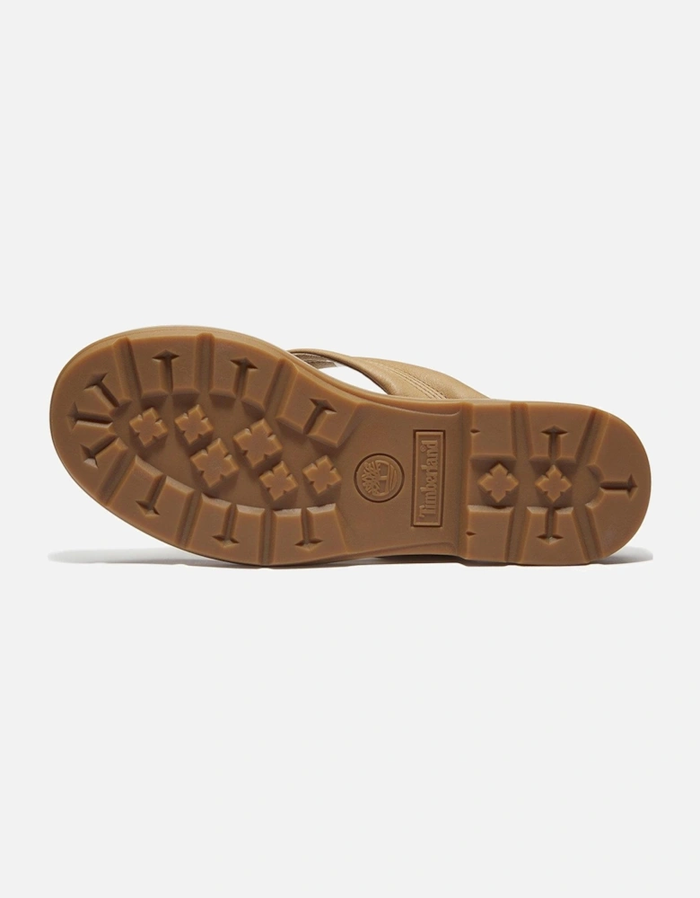 Calista Bay Thong Sandal - Medium Beige Full Grain
