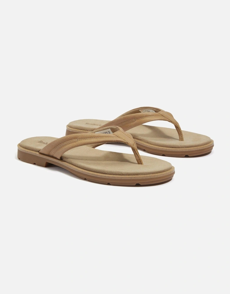 Calista Bay Thong Sandal - Medium Beige Full Grain