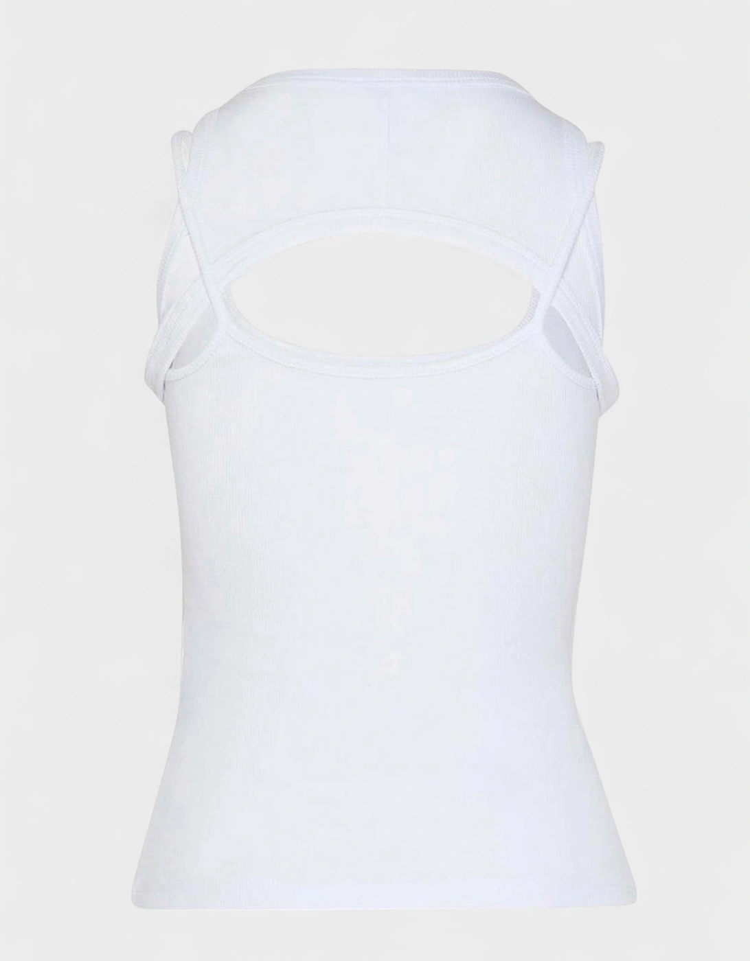 Off Stamp Ribbed Round Rowing Top