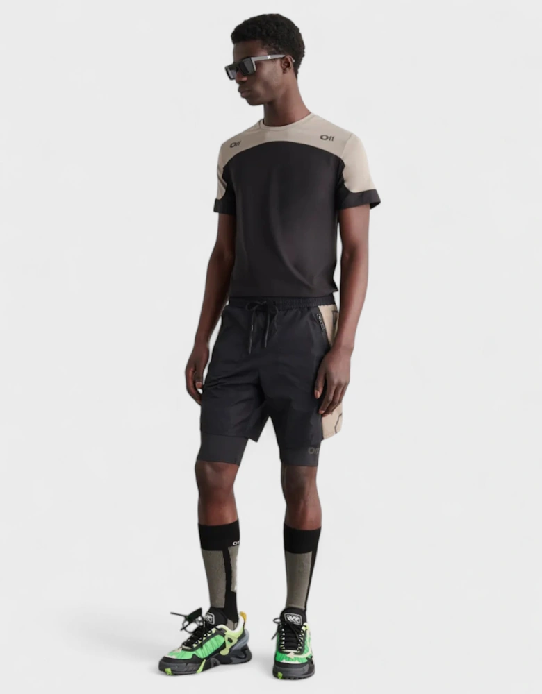 Diag Outline Block 2Layer Shorts Dark Sand