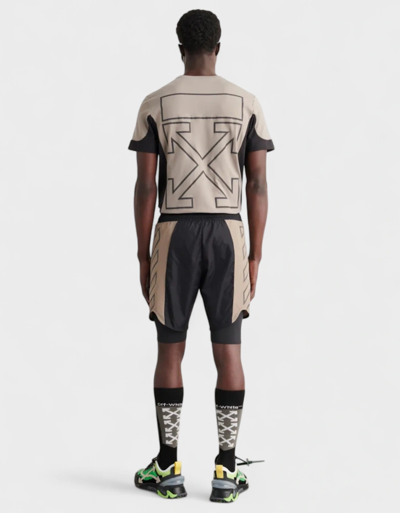 Diag Outline Block 2Layer Shorts Dark Sand