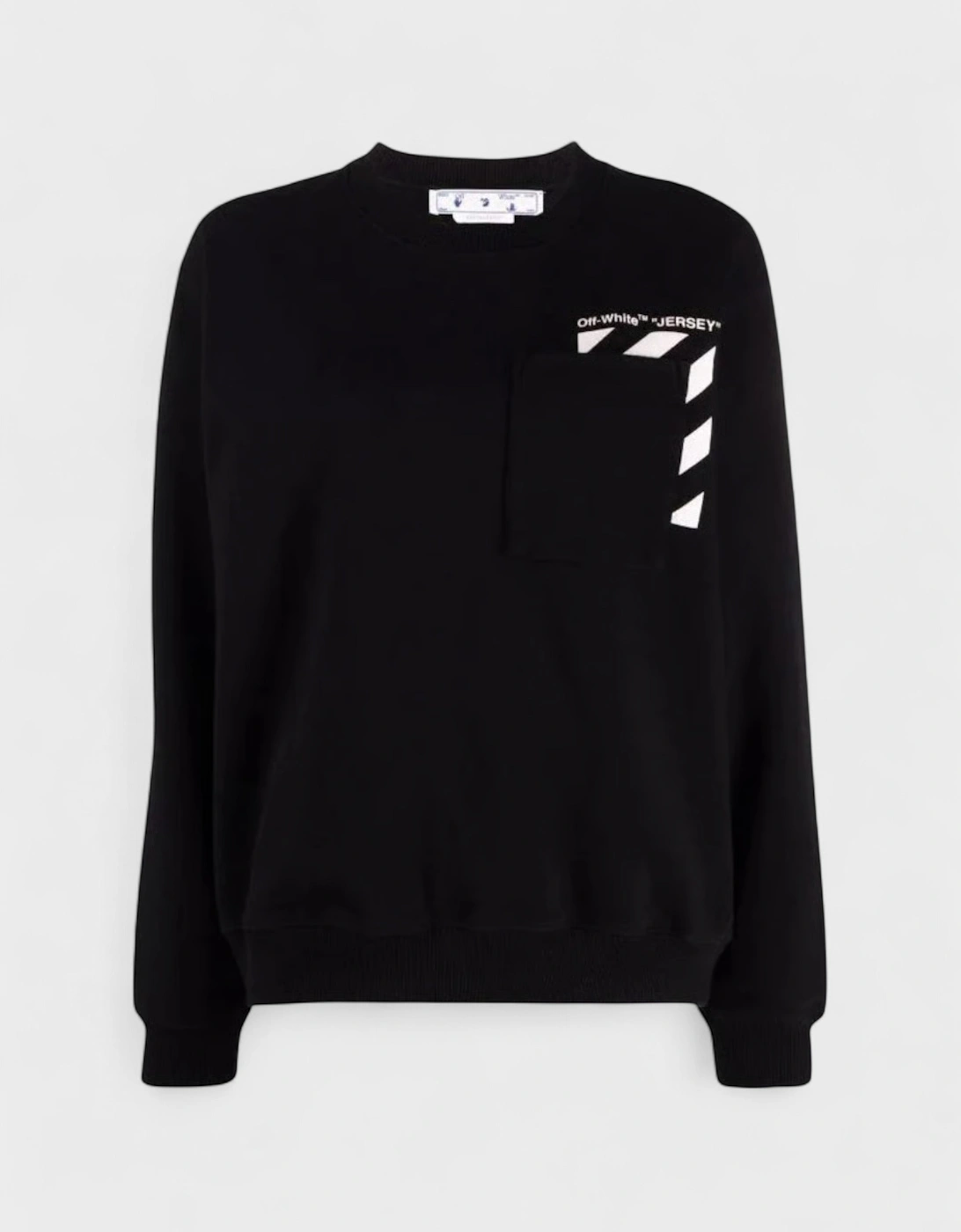 Diag Pocket Print Regular Crewneck Black, 4 of 3