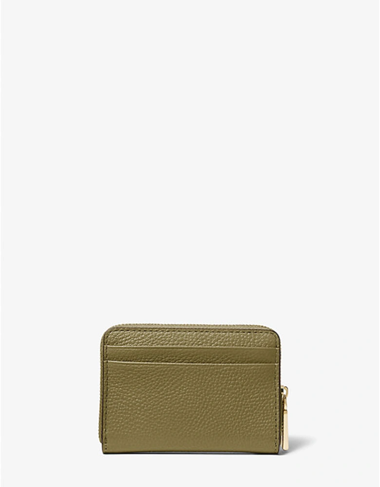 Jet Set Small Pebbled Leather Zip-Around Card Case
