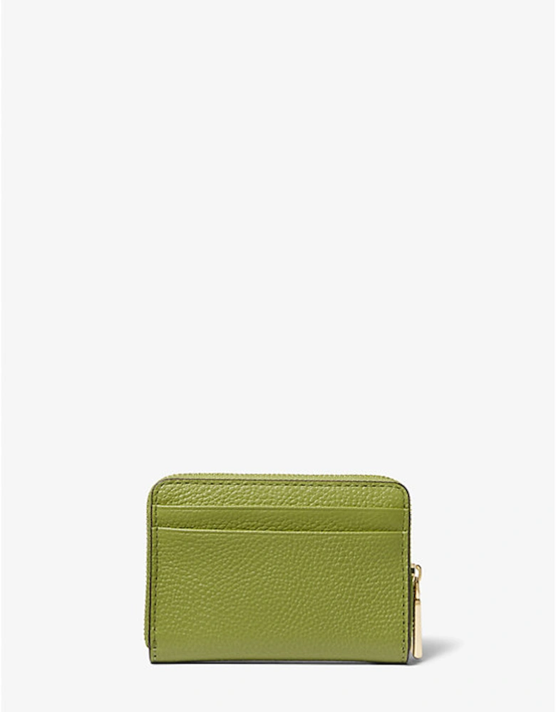 Jet Set Small Pebbled Leather Zip-Around Card Case