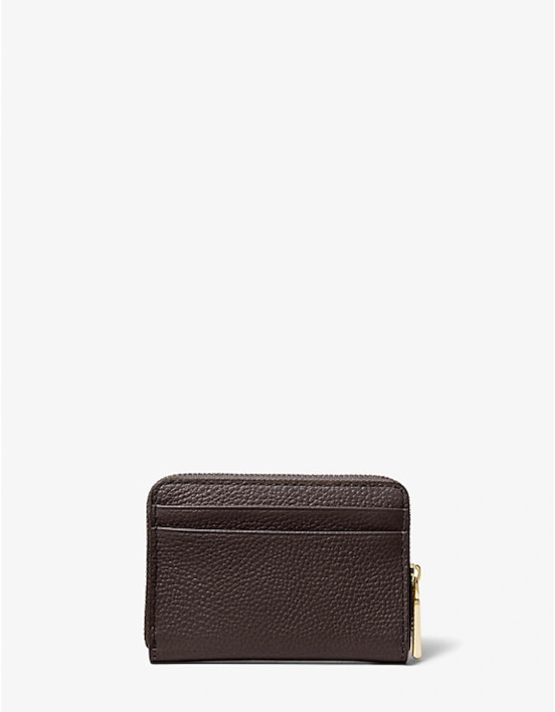 Jet Set Small Pebbled Leather Zip-Around Card Case