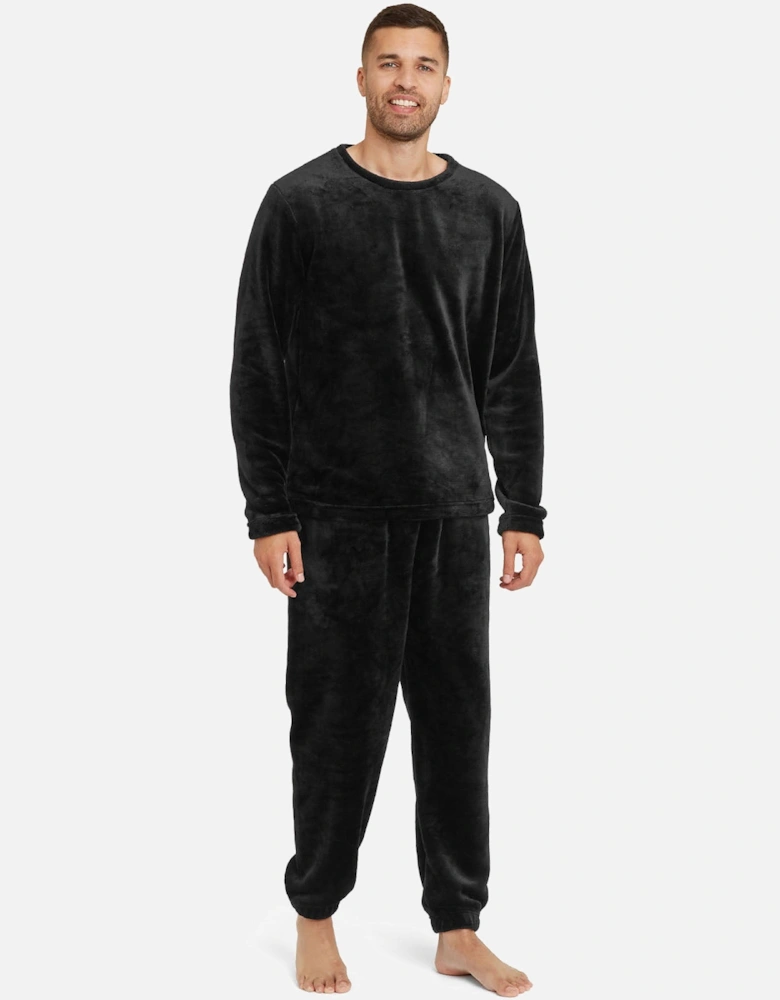 Mens Soft Fleece Crew Neck Loungewear Set