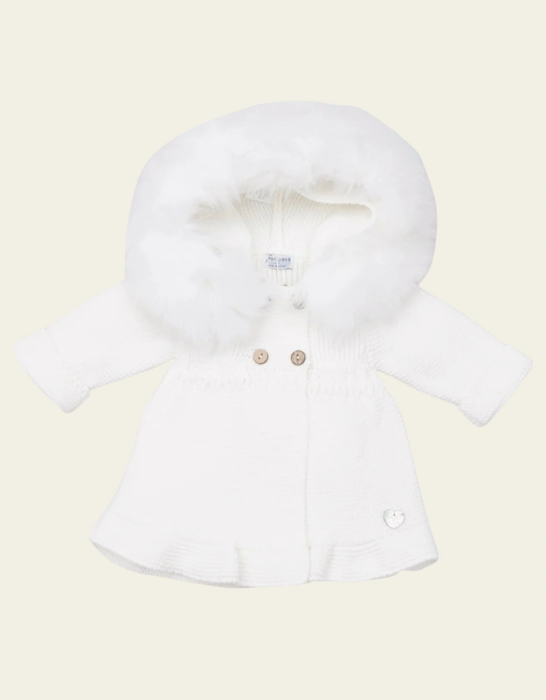 Ivory Knit A Line Faux Fur Cardigan, 4 of 3