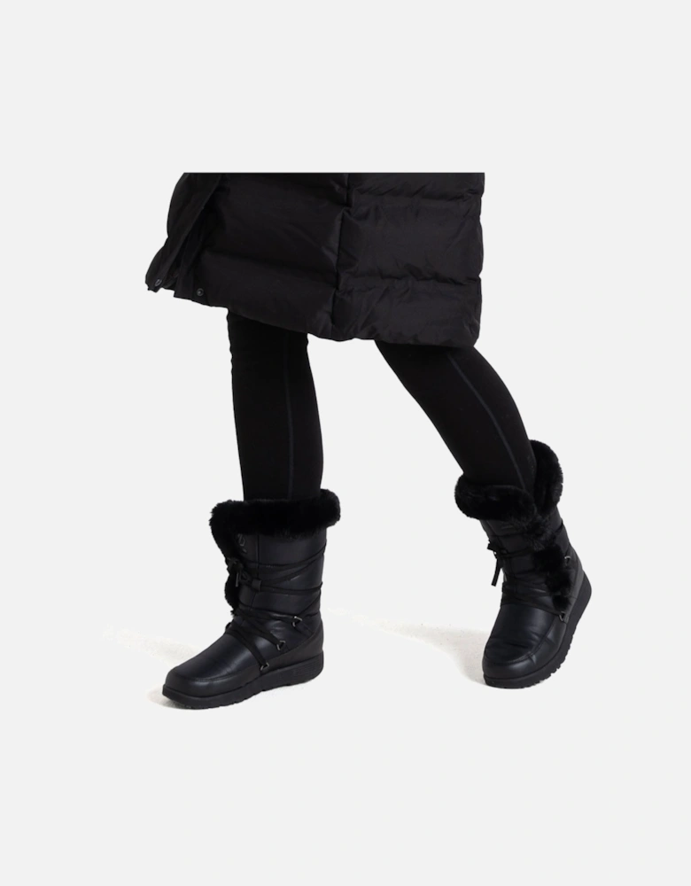 Womens Valdare Faux Fur Snow Boots - Black