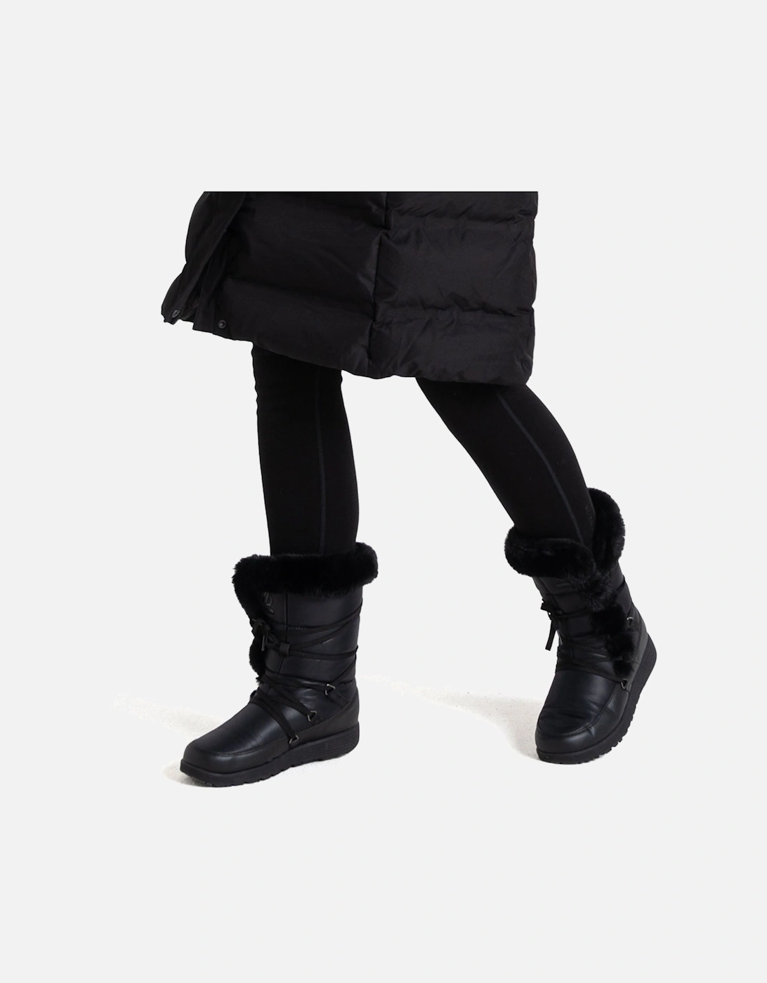 Womens Valdare Faux Fur Snow Boots - Black, 2 of 1