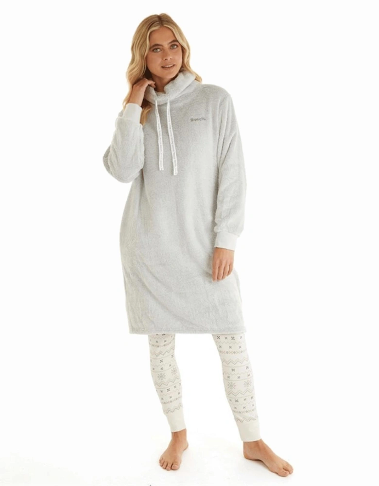 Womens Fluffy Hooded Wearable Blanket